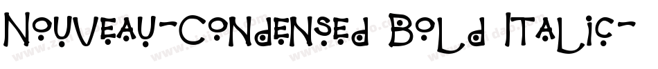 Nouveau-Condensed Bold Italic字体转换